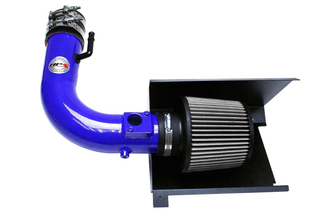 HPS Performance Shortram Air Intake Kit 2012-2019 Subaru BRZ, Includes Heat Shield, Blue