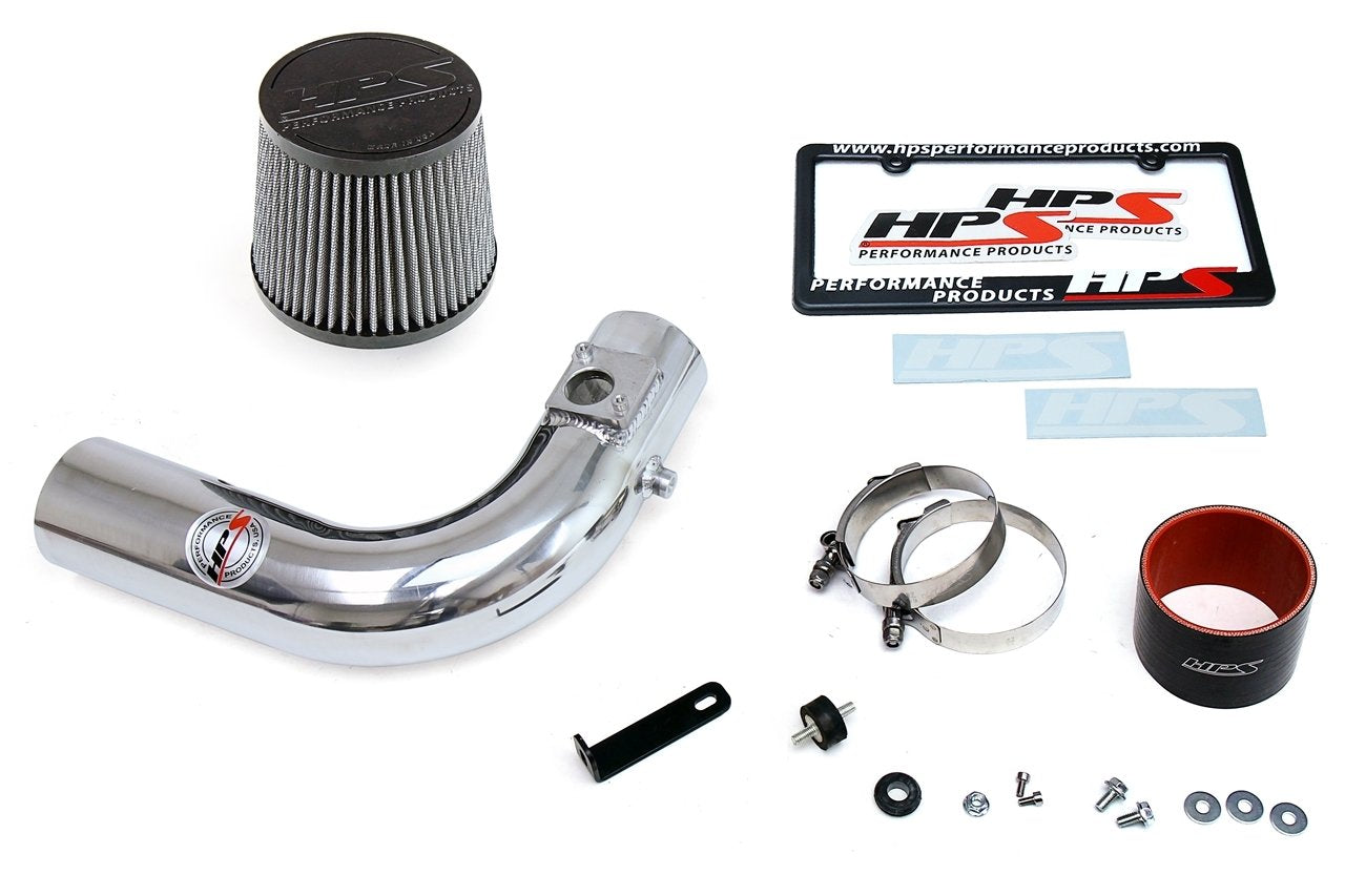 HPS Shortram Air Intake Kit 2012-2019 Toyota 86, Includes Heat Shield, Polish