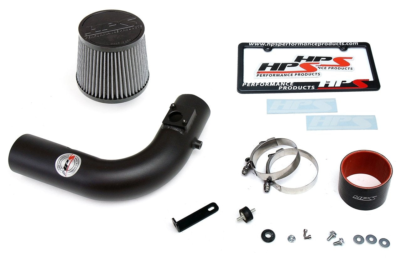 HPS Shortram Air Intake Kit 2012-2016 Scion FRS, Includes Heat Shield, Black