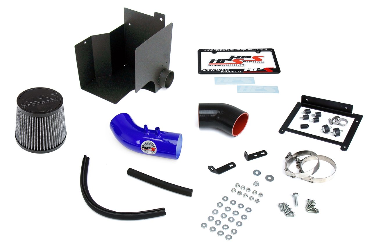 HPS Shortram Air Intake Kit 2010-2013 Kia Forte 2.0L, Includes Heat Shield, Blue