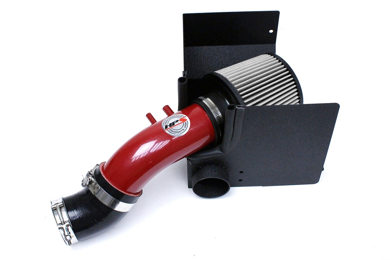 HPS Performance Shortram Air Intake Kit 2010-2013 Kia Forte 2.0L, Includes Heat Shield, Red