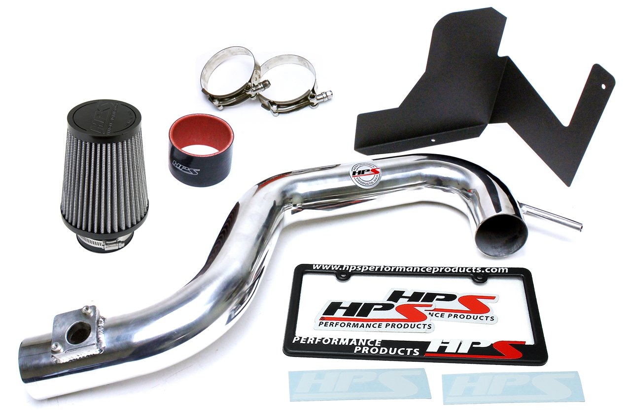 HPS Shortram Air Intake Kit 2010-2011 Subaru Legacy 2.5L Non Turbo, Includes Heat Shield, Polish