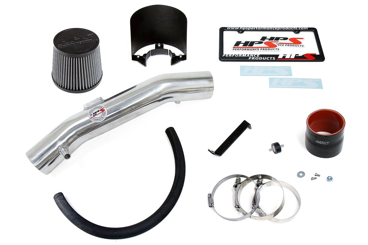 HPS Shortram Air Intake Kit 2004-2006 Nissan Altima V6 3.5L, Includes Heat Shield, Polish