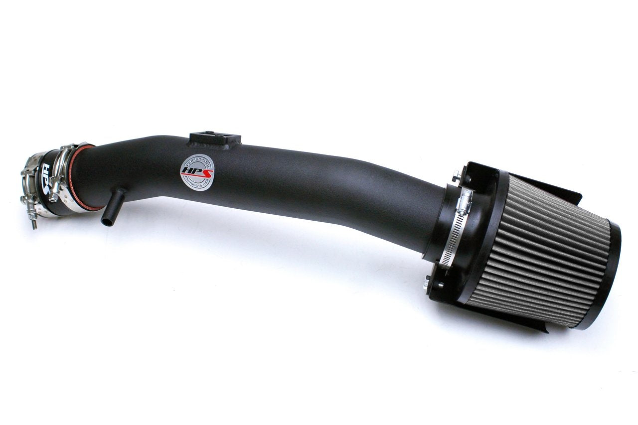 HPS Performance Shortram Air Intake Kit 2004-2006 Nissan Altima V6 3.5L, Includes Heat Shield, Black