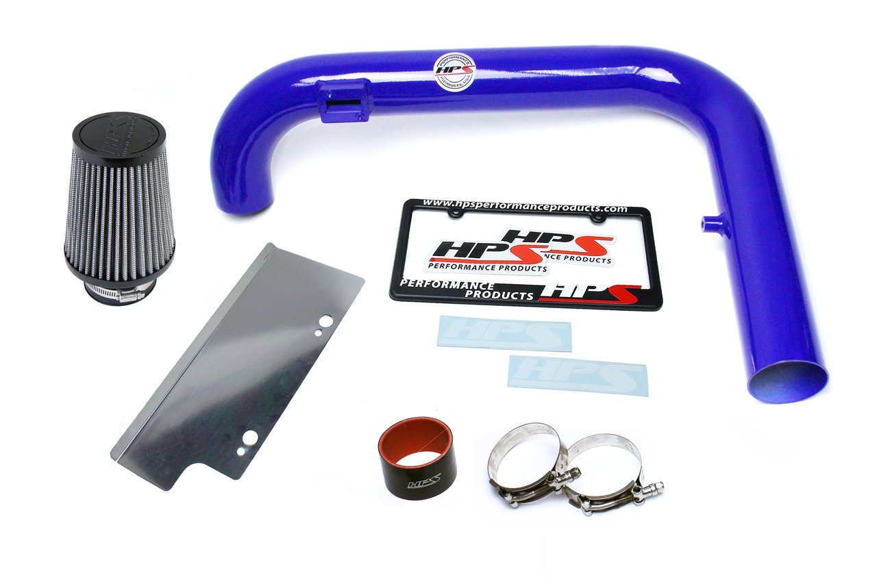 HPS Shortram Air Intake Kit 2006-2008 Volkswagen EOS 2.0T Turbo FSI Auto Trans., Includes Heat Shield, Blue