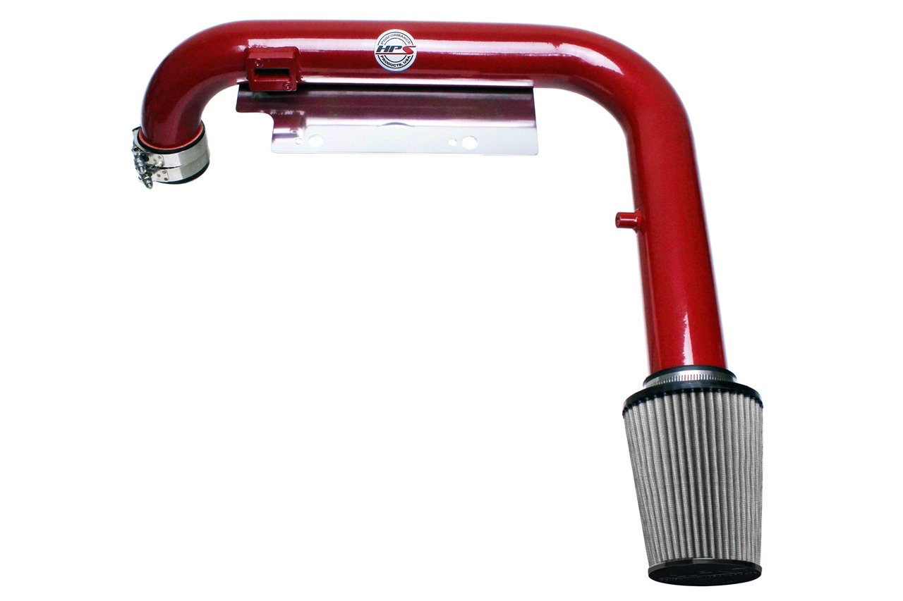 HPS Performance Shortram Air Intake Kit 2006-2008 Volkswagen EOS 2.0T Turbo FSI Auto Trans., Includes Heat Shield, Red