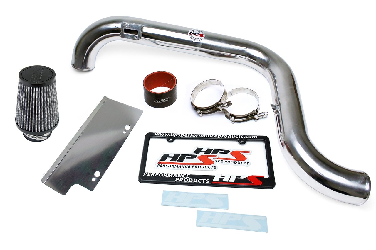 HPS Shortram Air Intake Kit 2006-2008 Audi A3 2.0T Turbo FSI, Includes Heat Shield, Polish