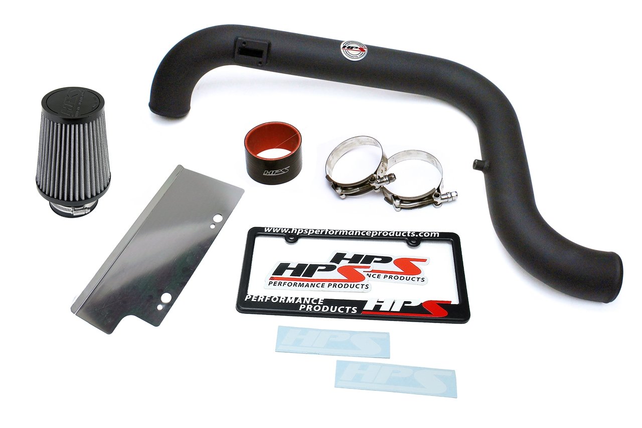 HPS Shortram Air Intake Kit 2006-2008 Audi A3 2.0T Turbo FSI, Includes Heat Shield, Black