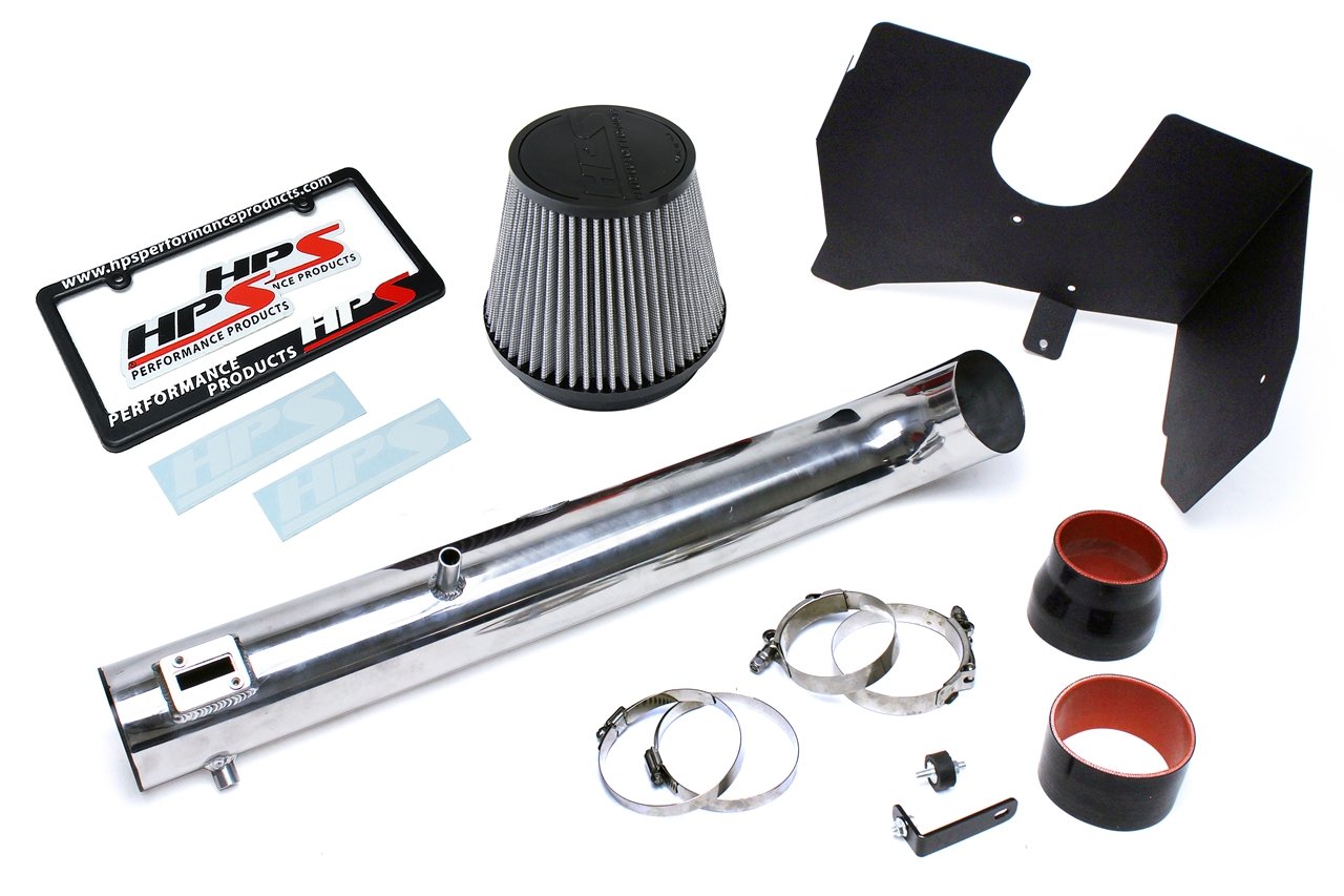 HPS Performance Shortram Air Intake Kit 2005-2015 Nissan Xterra 4.0L V6, Includes Heat Shield, Polish