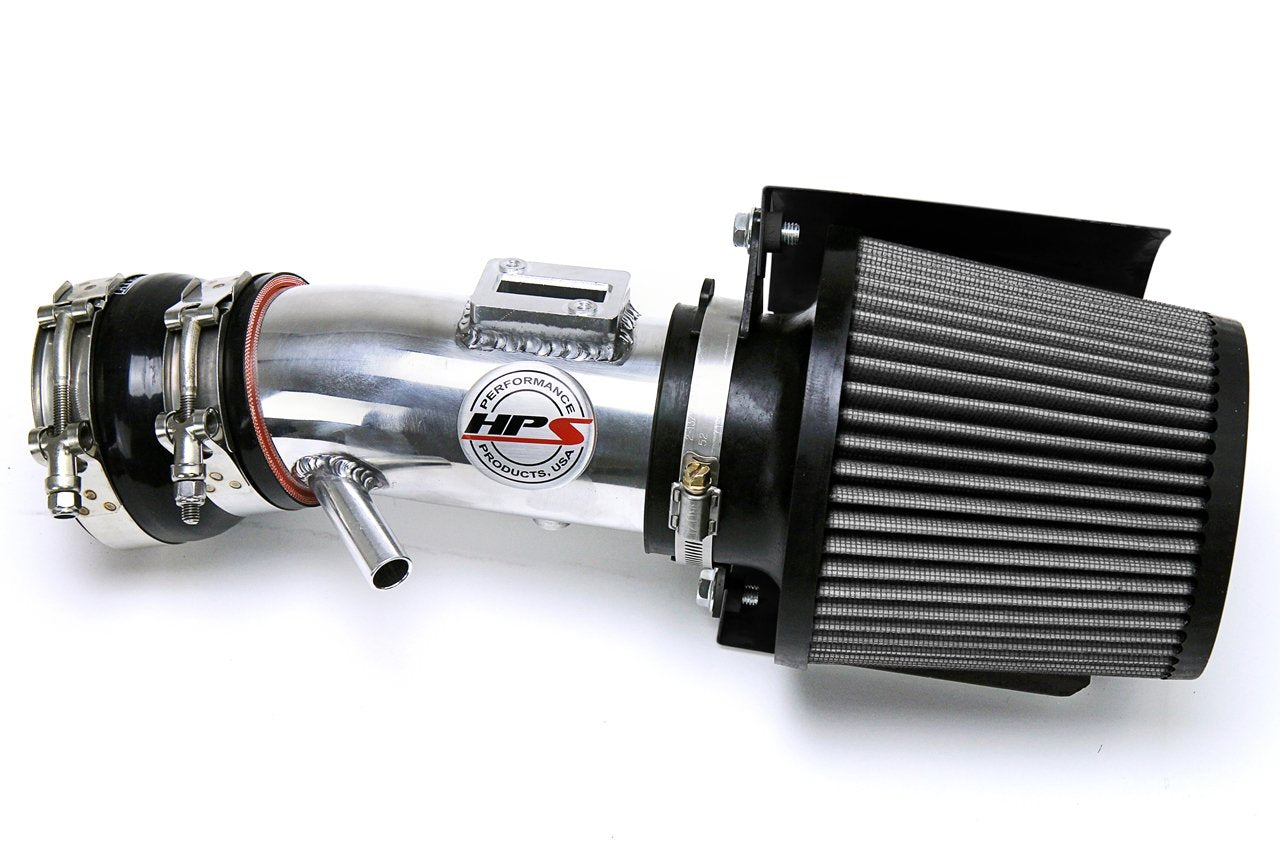 HPS Shortram Air Intake Kit 2007-2012 Nissan Altima V6 3.5L, Includes Heat Shield, Polish