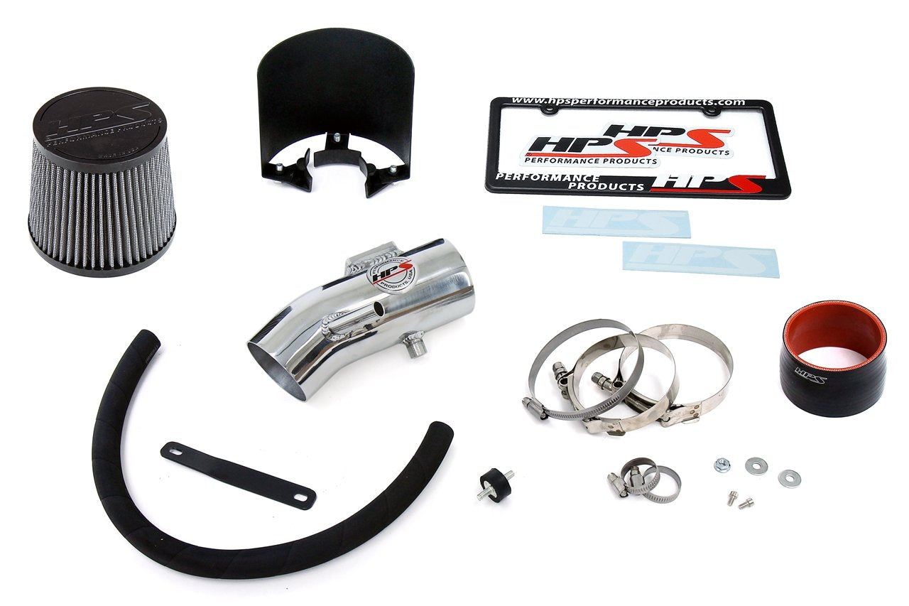 HPS Shortram Air Intake Kit 2007-2012 Nissan Altima V6 3.5L, Includes Heat Shield, Polish