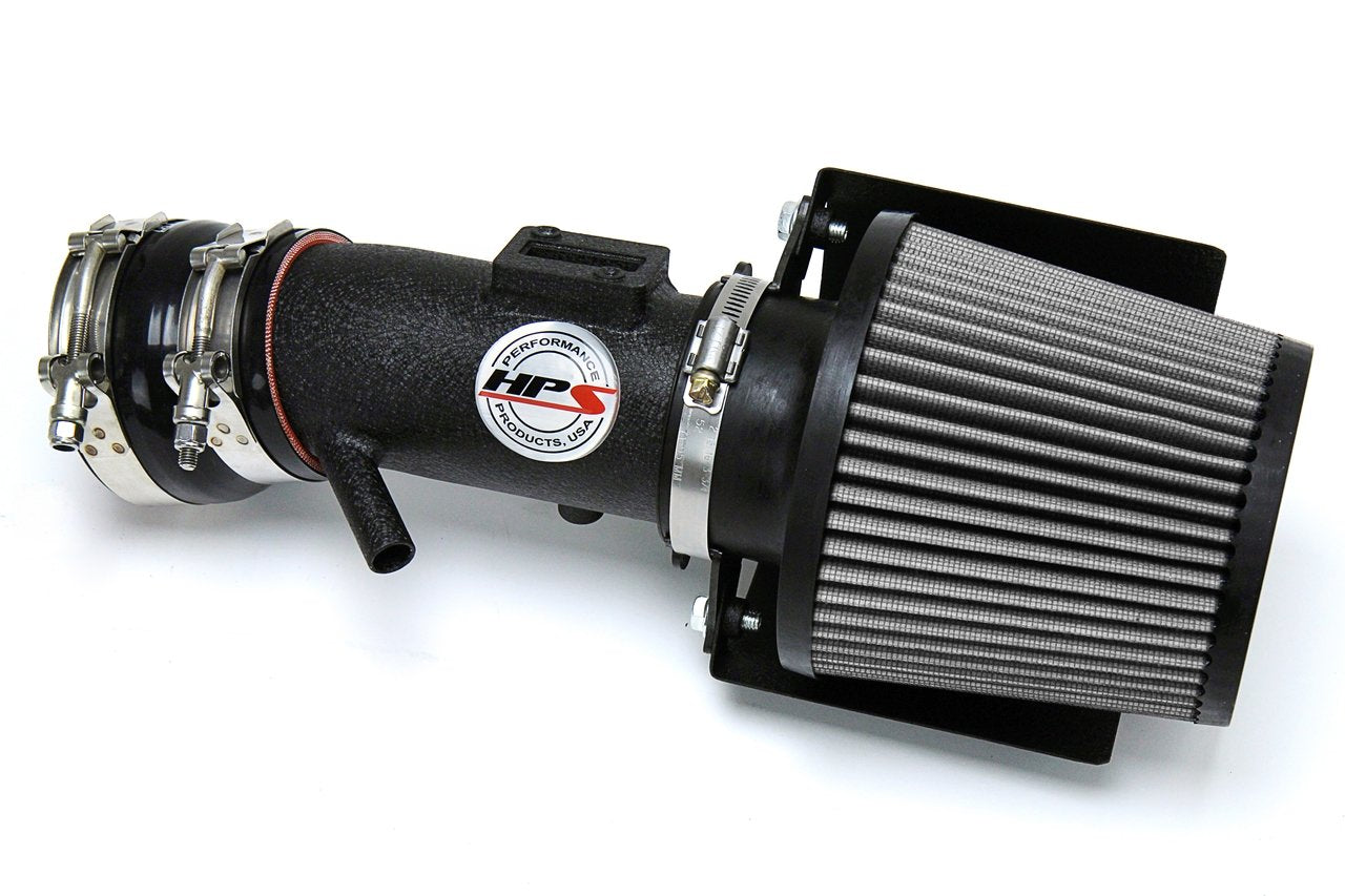 HPS Performance Shortram Air Intake Kit 2007-2012 Nissan Altima V6 3.5L, Includes Heat Shield, Black