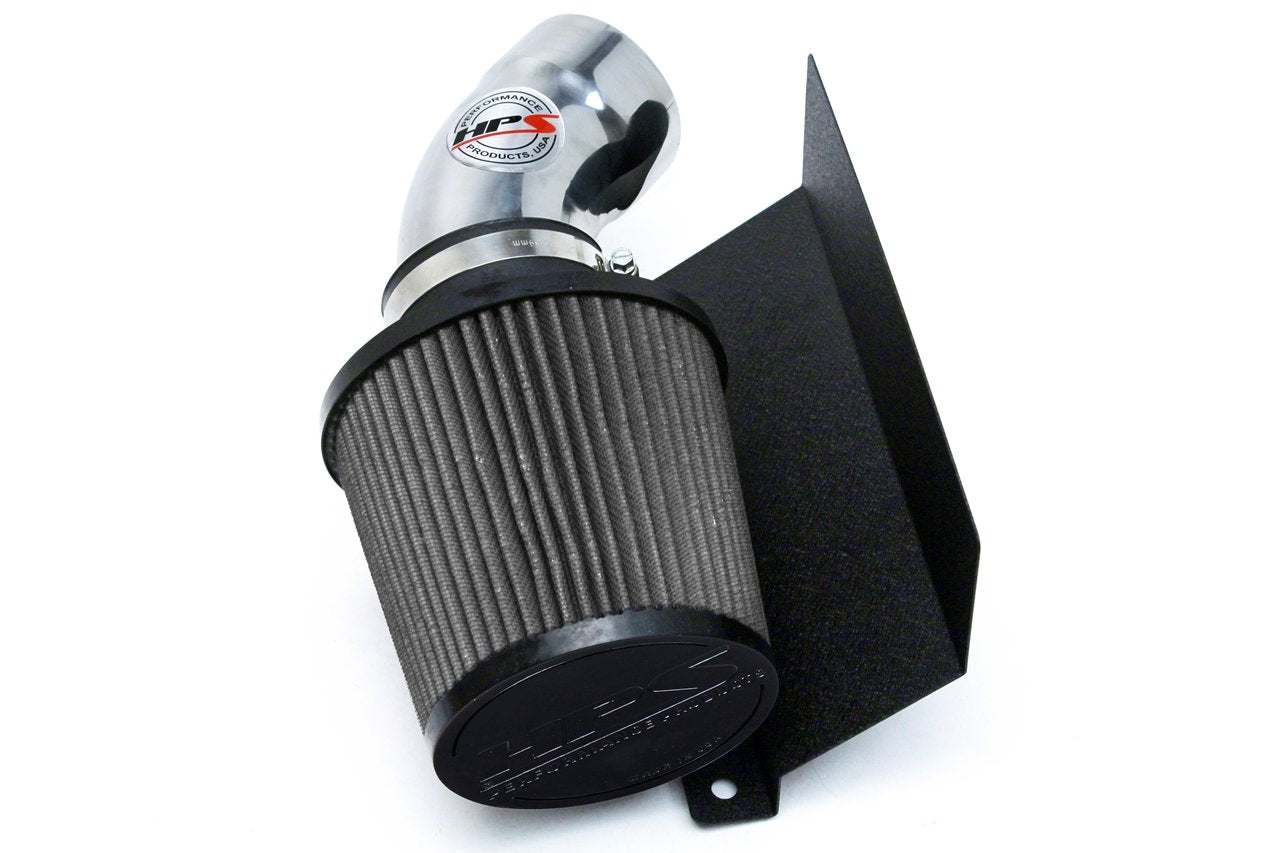 HPS Shortram Air Intake Kit 2015-2017 Chrysler 200 2.4L without MAF sensor, Includes Heat Shield, Polish