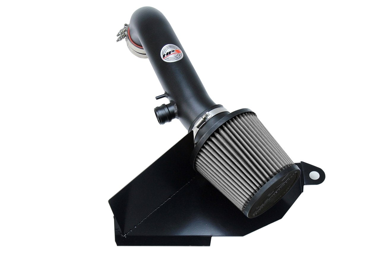 HPS Performance Shortram Air Intake Kit 2015-2017 Volkswagen GTI 2.0T TSI Turbo, Includes Heat Shield, Black