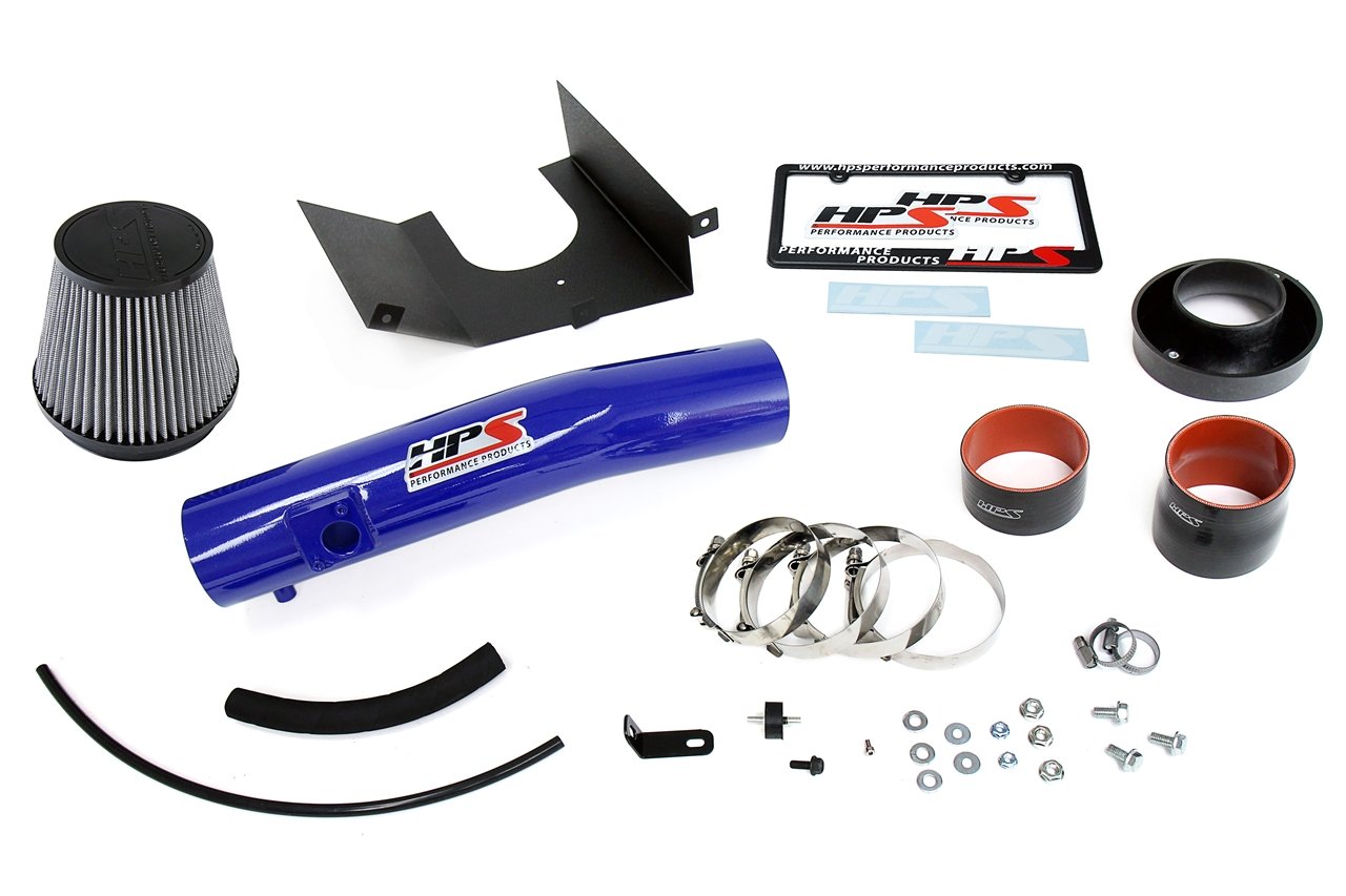 HPS Performance Shortram Air Intake Kit 2010-2014 Toyota FJ Cruiser 4.0L V6, Includes Heat Shield, Blue