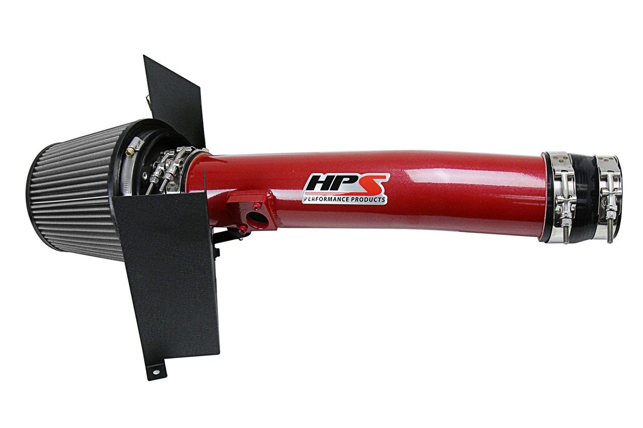 HPS Performance Shortram Air Intake Kit 2010-2014 Toyota FJ Cruiser 4.0L V6, Includes Heat Shield, Red