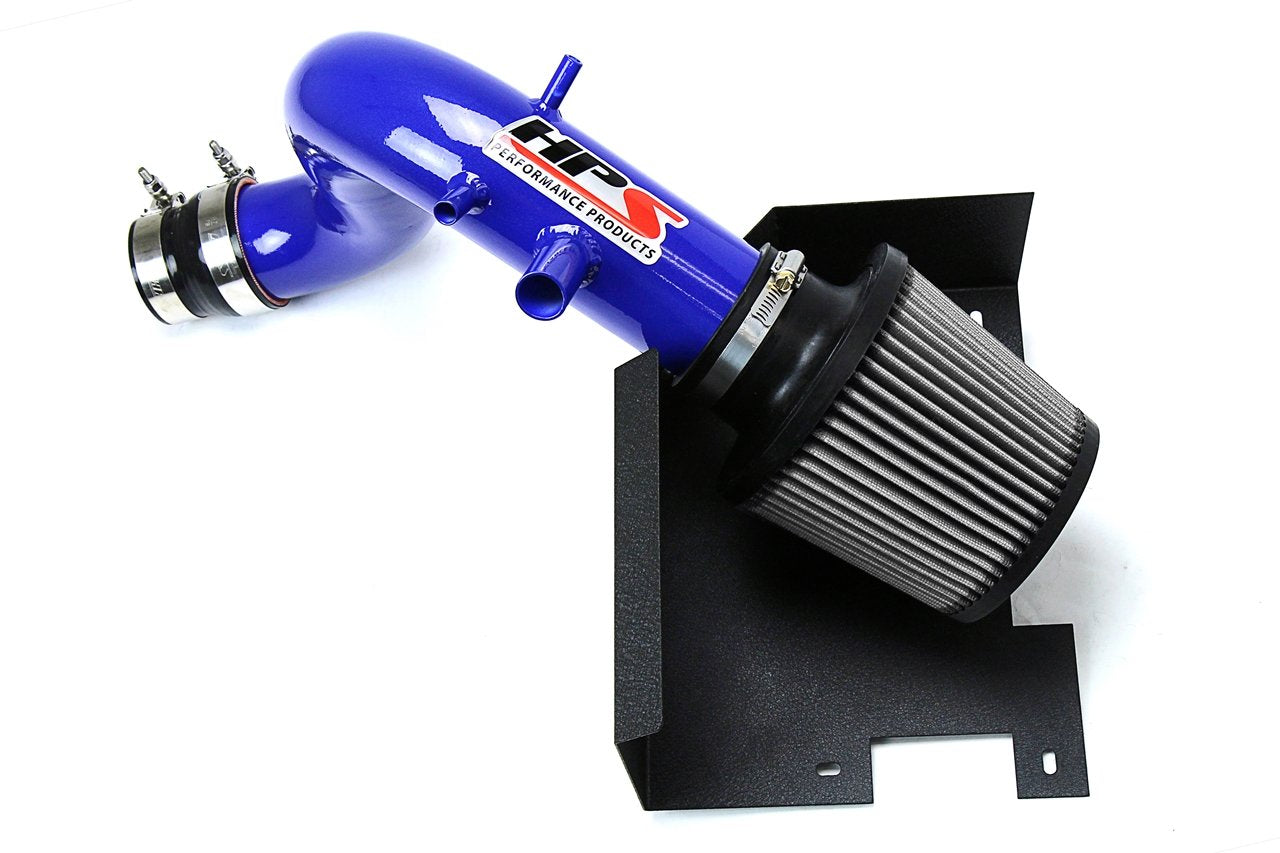 HPS Performance Shortram Air Intake Kit 2011-2015 Kia Optima 2.0L Turbo, Includes Heat Shield, Blue