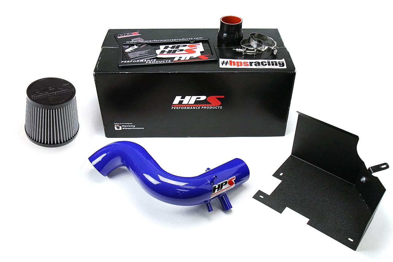 HPS Performance Shortram Air Intake Kit 2011-2015 Kia Optima 2.0L Turbo, Includes Heat Shield, Blue