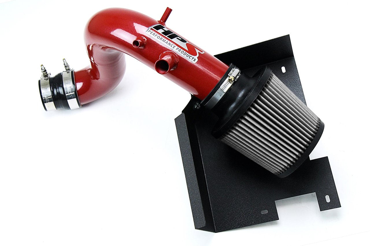 HPS Performance Shortram Air Intake Kit 2011-2015 Kia Optima 2.0L Turbo, Includes Heat Shield, Red