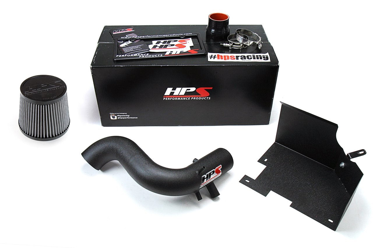 HPS Performance Shortram Air Intake Kit 2011-2015 Kia Optima 2.0L Turbo, Includes Heat Shield, Black