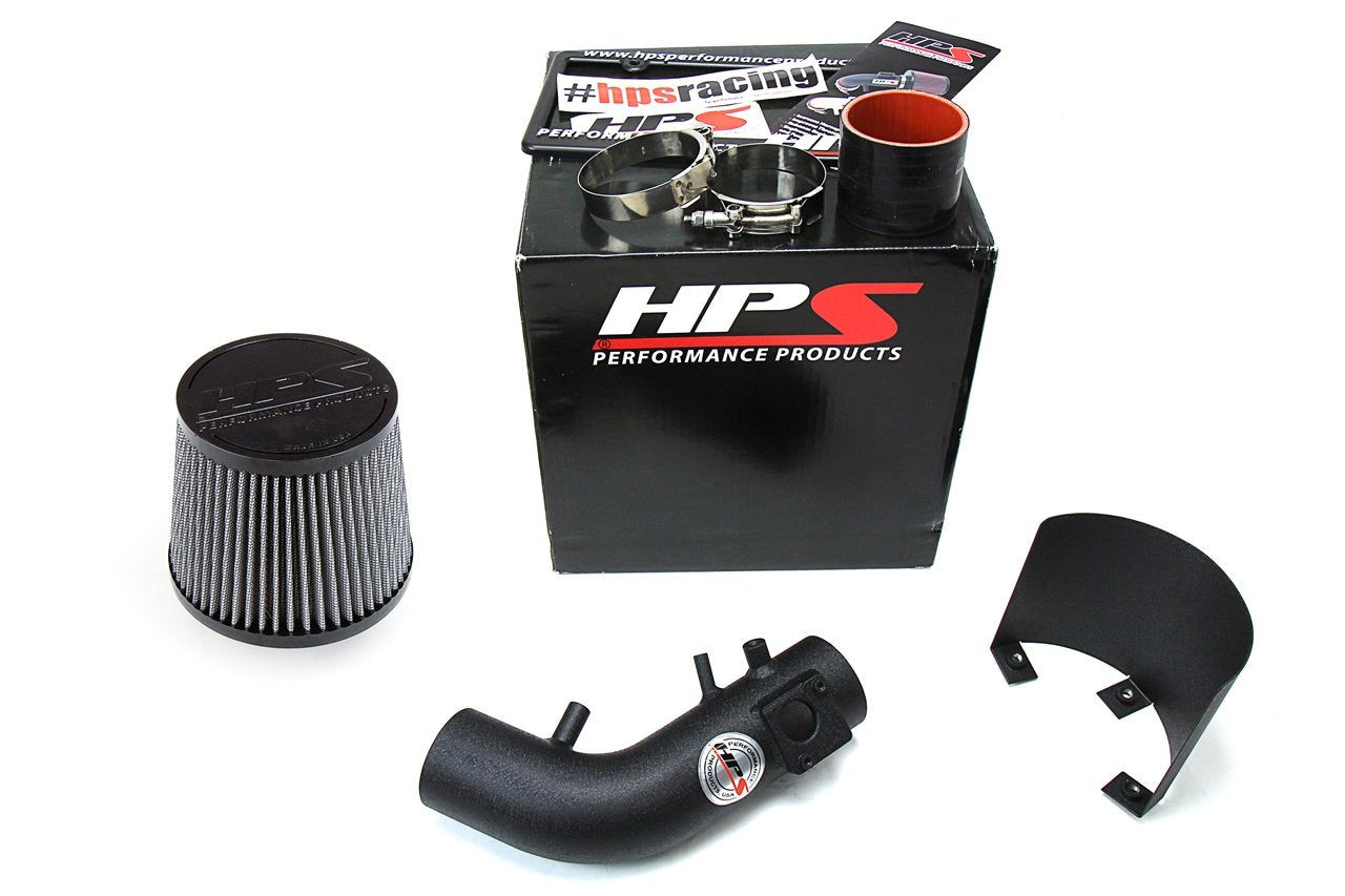 HPS Performance Shortram Air Intake Kit 2007-2009 Honda CR-V 2.4L, Includes Heat Shield, Black