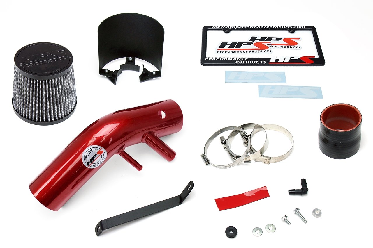 HPS Shortram Air Intake Kit 2015-2017 Hyundai Sonata Eco 1.6L Turbo, Includes Heat Shield, Red