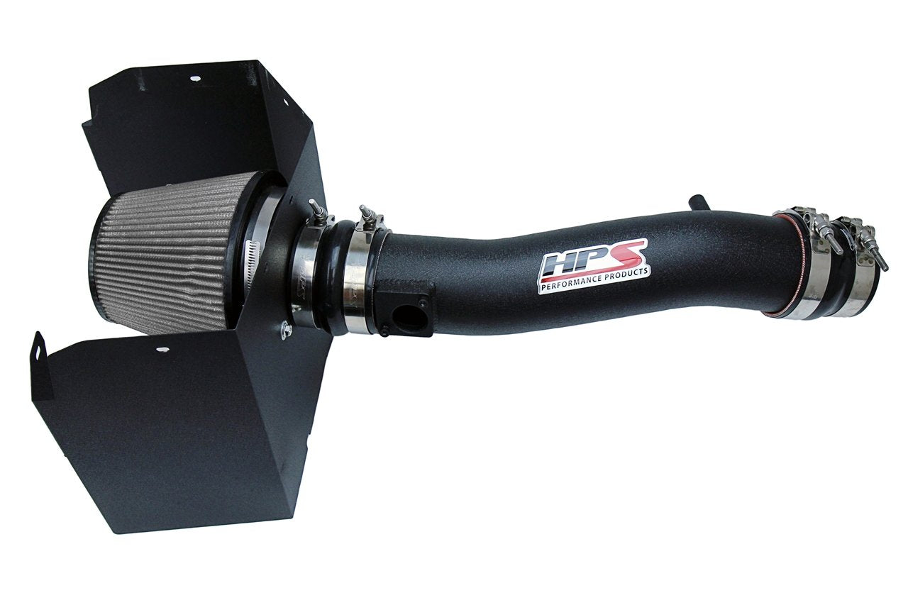 HPS Performance Shortram Air Intake Kit 2016-2019 Toyota Tacoma 3.5L V6, Includes Heat Shield, Black