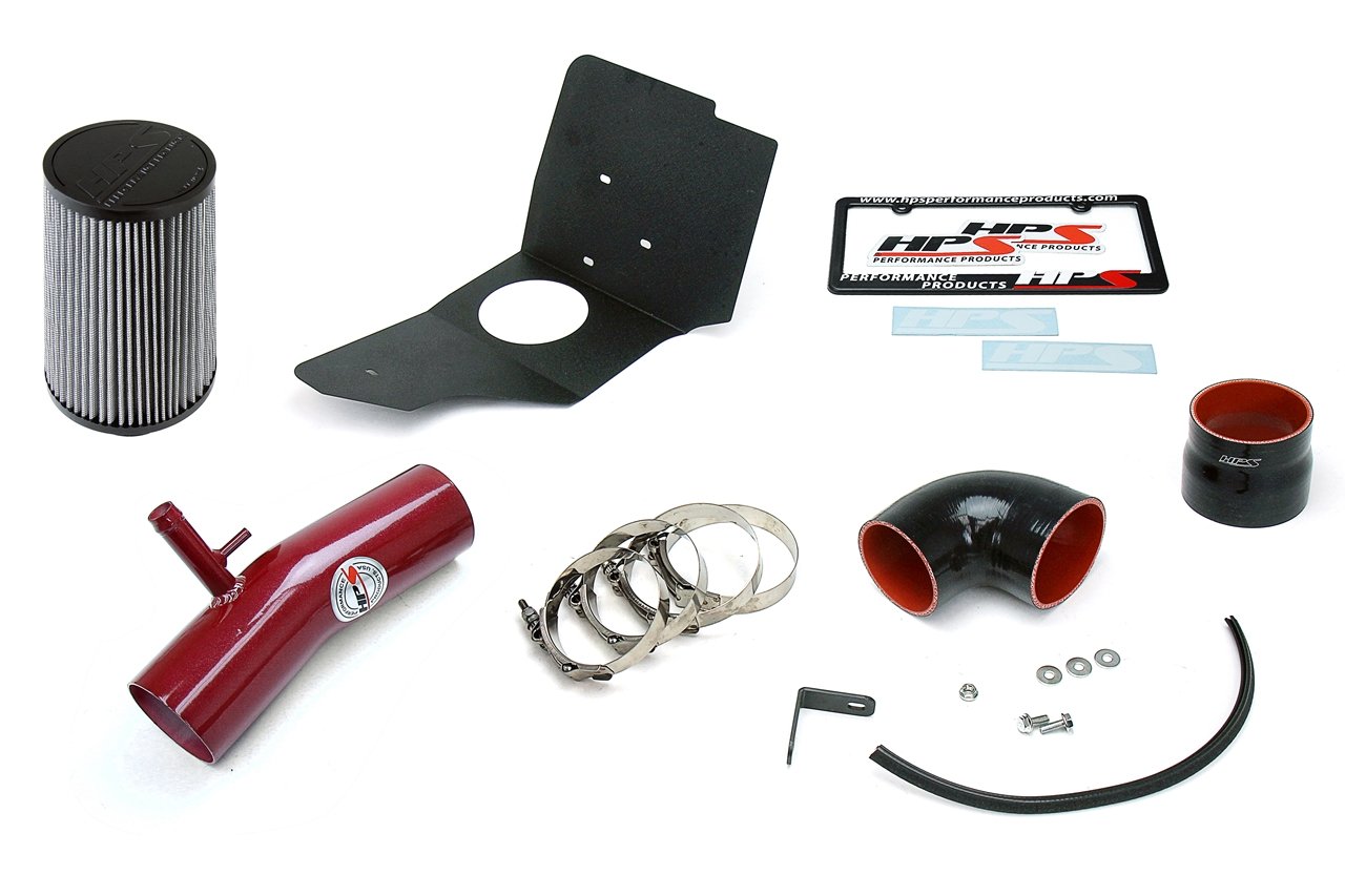 HPS Shortram Air Intake Kit 1996-1997 Lexus SC400 4.0L V8, Includes Heat Shield, Red