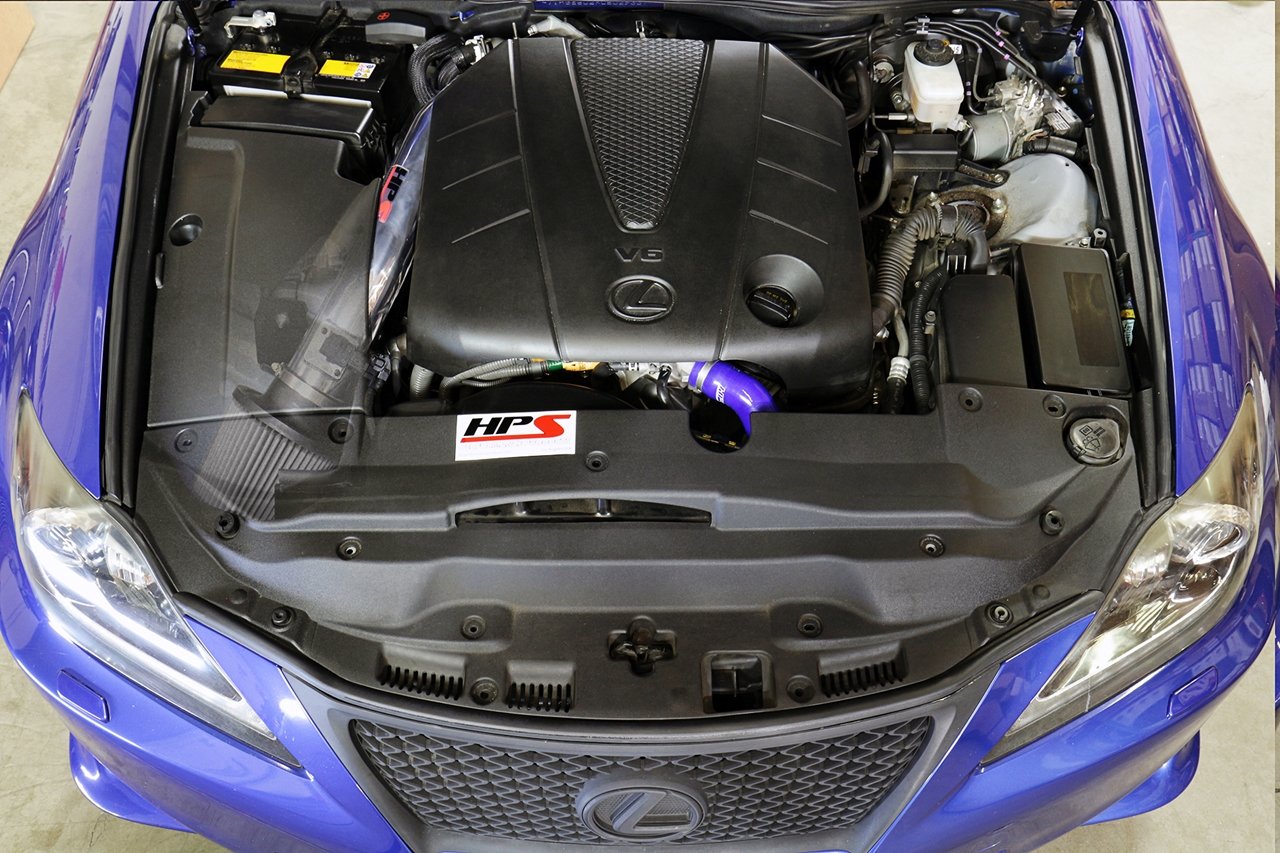 HPS Shortram Air Intake Kit 2006-2013 Lexus IS250 2.5L V6, Includes Heat Shield, Polish