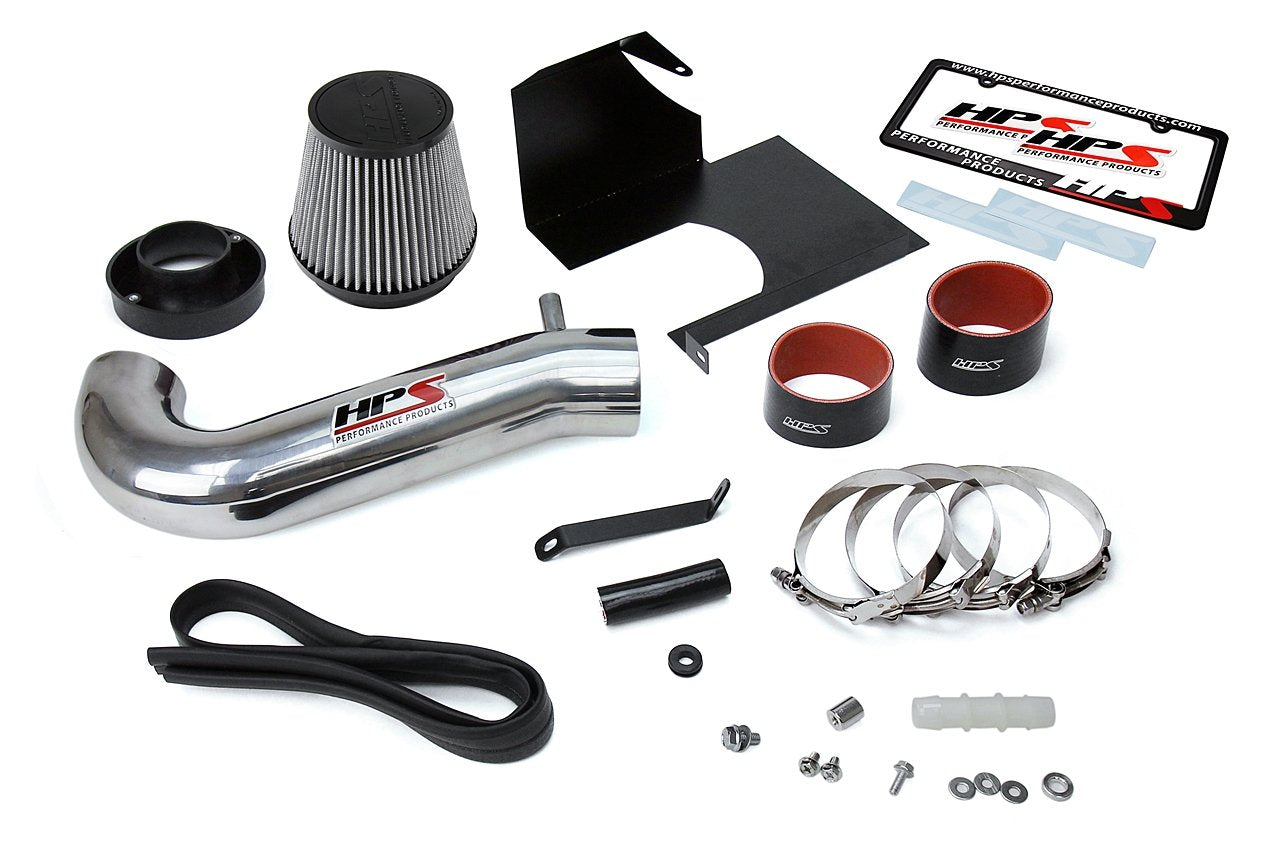 HPS Performance Shortram Air Intake Kit 2011-2017 Dodge Charger 5.7L V8 except Shaker Hood, Includes Heat Shield, Polish