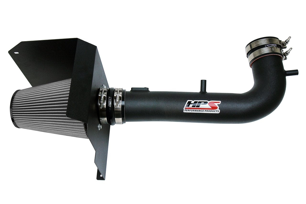 HPS Performance Shortram Air Intake Kit 2015-2018 Chevy Suburban 1500 5.3L V8, Includes Heat Shield, Black