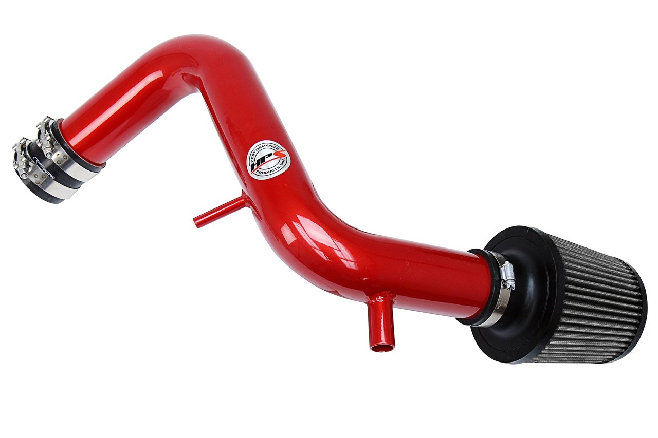 HPS Performance Shortram Air Intake Kit 2013-2017 Hyundai Veloster 1.6L Turbo, Red