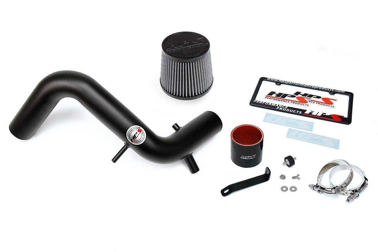 HPS Performance Shortram Air Intake Kit 2013-2017 Hyundai Veloster 1.6L Turbo, Black