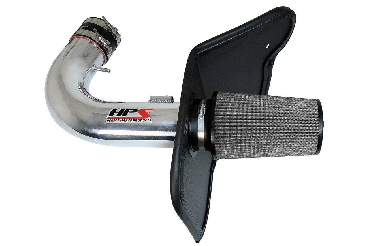 HPS Shortram Air Intake Kit 2010-2015 Chevy Camaro SS 6.2L V8, Includes Heat Shield, Polish