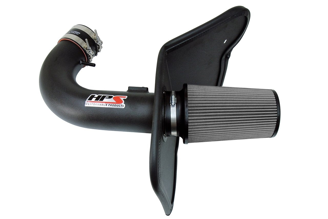 HPS Shortram Air Intake Kit 2010-2015 Chevy Camaro SS 6.2L V8, Includes Heat Shield, Black