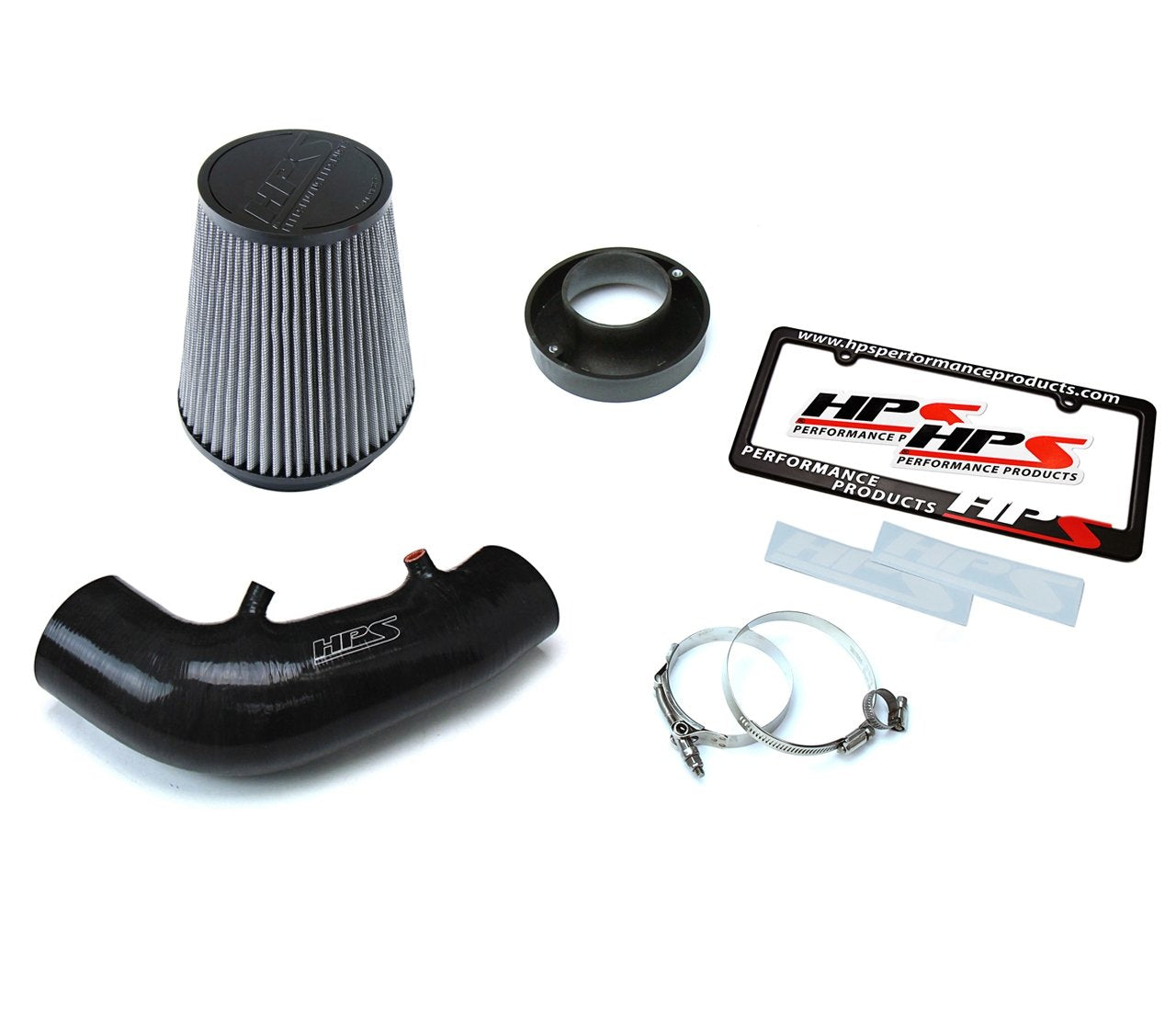 HPS Performance Shortram Air Intake Kit 2006-2009 Honda S2000 AP2 2.2L F22 drive-by-wire, Black