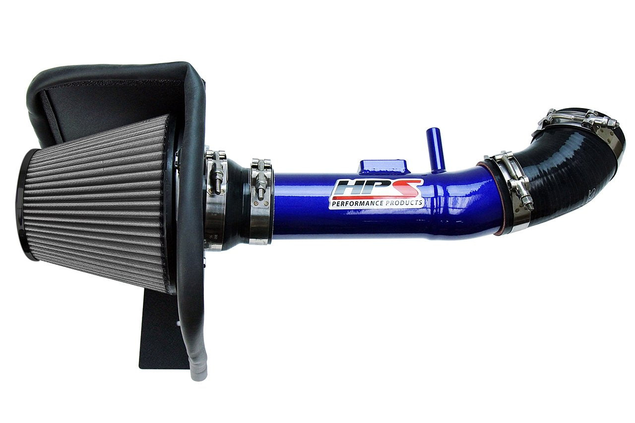 HPS Performance Shortram Air Intake Kit 2004-2011 Ford Ranger 4.0L V6, Includes Heat Shield, Blue