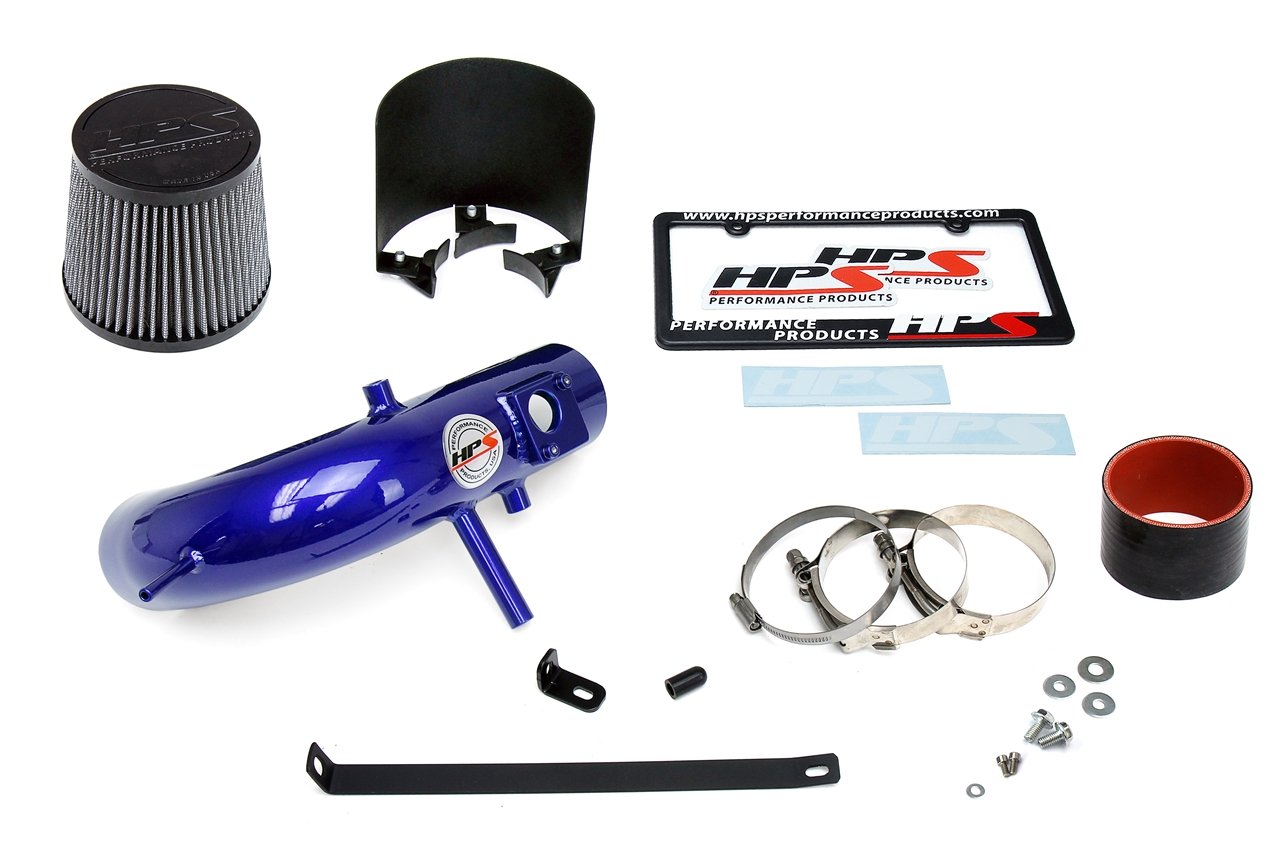 HPS Performance Shortram Air Intake Kit 2013-2018 Toyota Rav4 2.5L, Includes Heat Shield, Blue