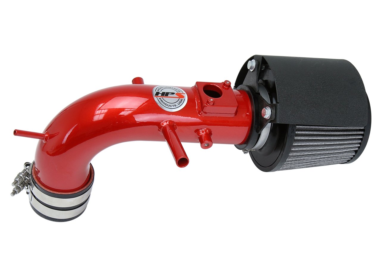 HPS Performance Shortram Air Intake Kit 2013-2018 Toyota Rav4 2.5L, Includes Heat Shield, Red