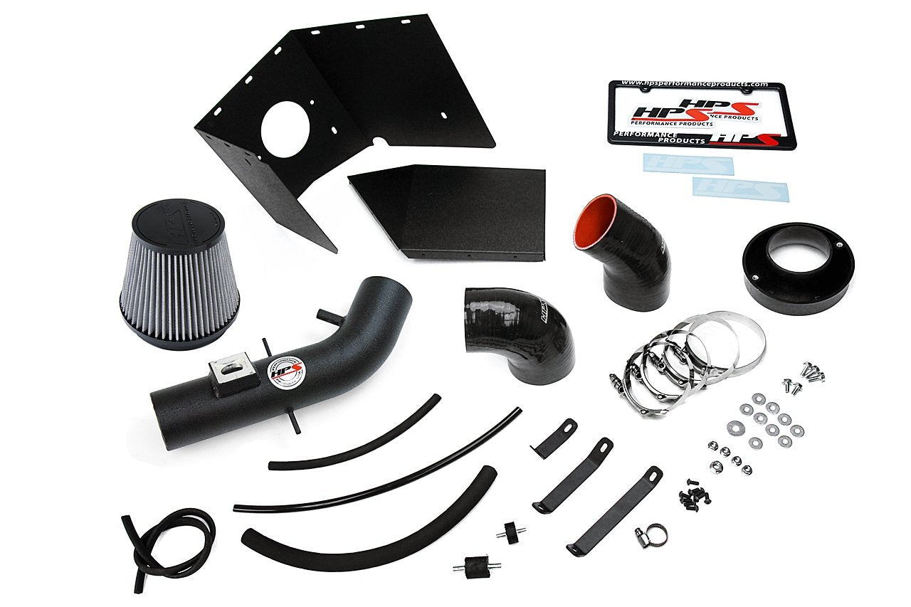 HPS Performance Shortram Air Intake Kit 2003-2004 Lexus GX470 4.7L V8, Includes Heat Shield, Black