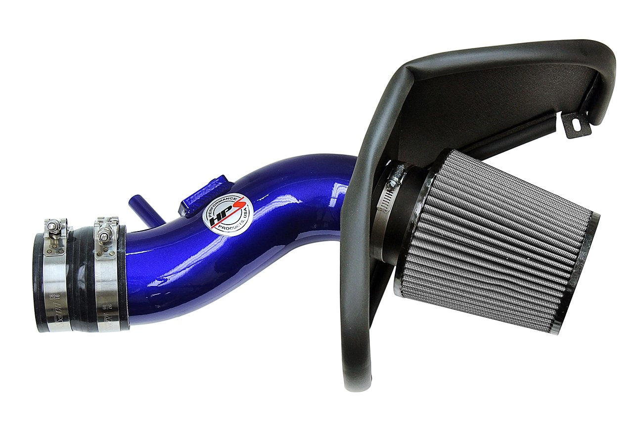 HPS Performance Shortram Air Intake Kit 2017-2018 Honda Ridgeline 3.5L V6, Includes Heat Shield, Blue