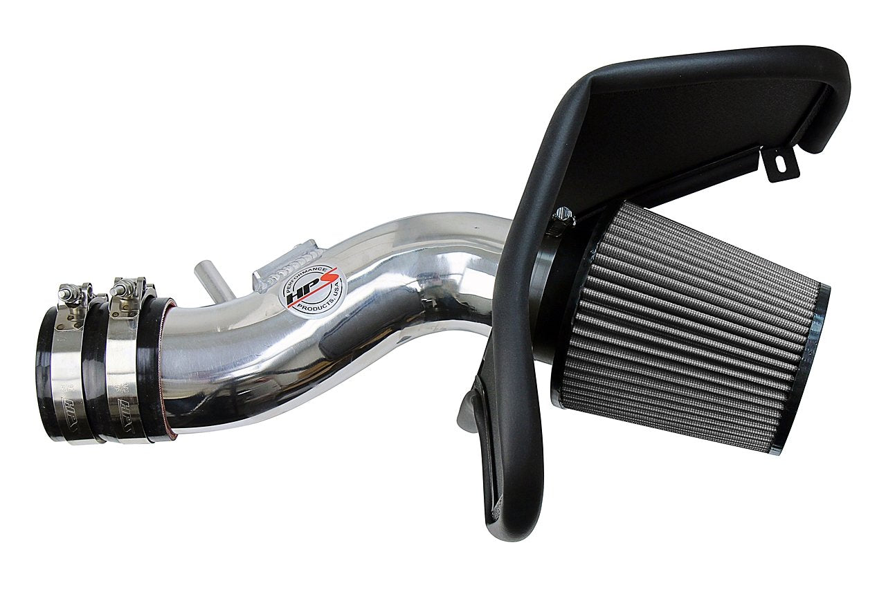 HPS Shortram Air Intake Kit 2017-2018 Honda Ridgeline 3.5L V6, Includes Heat Shield, Polish