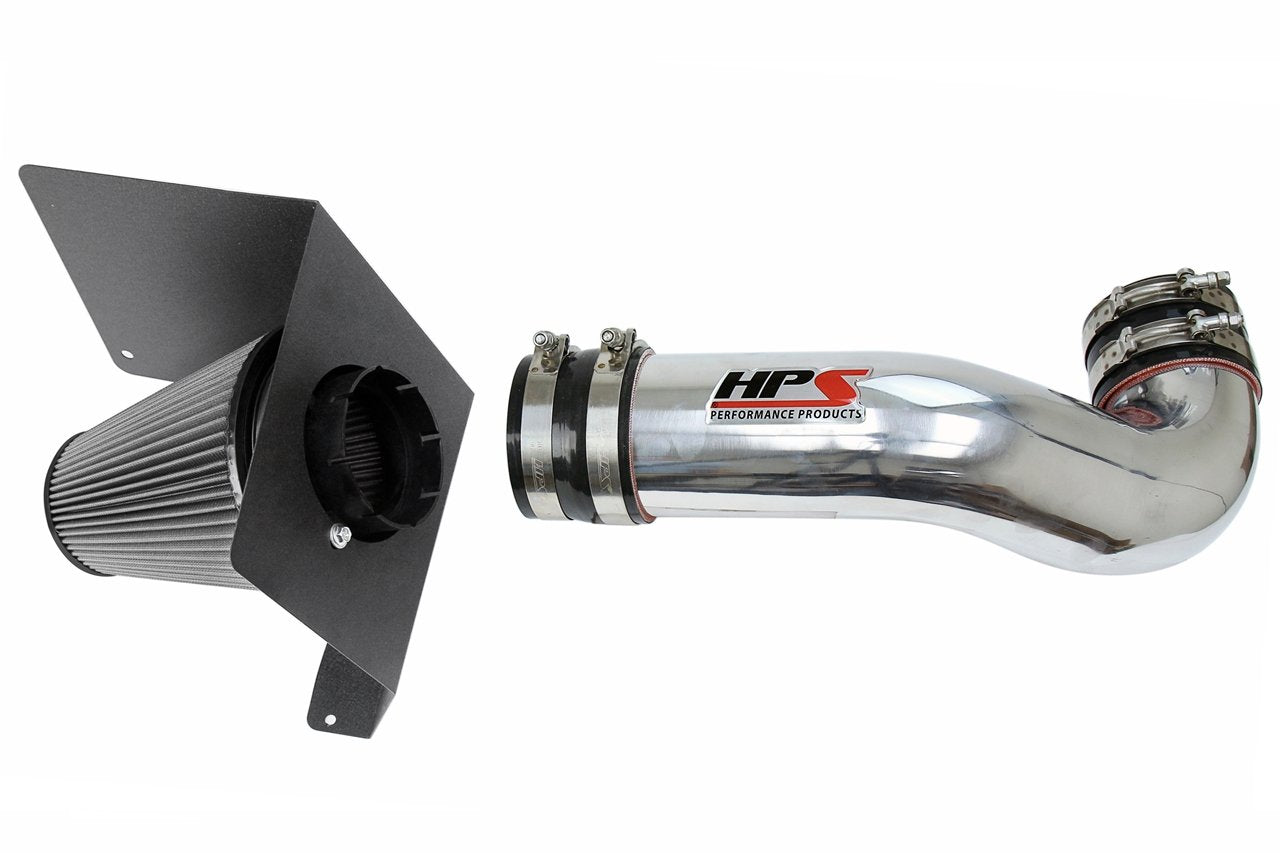 HPS Shortram Air Intake Kit 2007-2008 Cadillac Escalade 6.2L V8, Includes Heat Shield, Polish