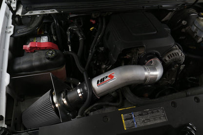 HPS Shortram Air Intake Kit 2007-2009 Chevy Cheyenne 2500 5.3L V8, Includes Heat Shield, Red