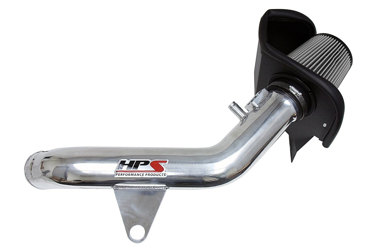 HPS Performance Shortram Air Intake Kit 2012-2016 BMW M135i M135ix F20 F21 3.0L Turbo N55, Includes Heat Shield, Polish