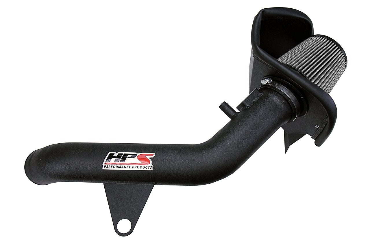 HPS Performance Shortram Air Intake Kit 2013-2015 BMW 335i 335ix F31 F34 3.0L Turbo N55, Includes Heat Shield, Black