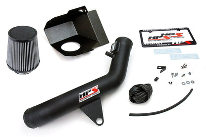 HPS Shortram Air Intake Kit 2014-2016 BMW M235i F22 3.0L Turbo N55, Includes Heat Shield, Black