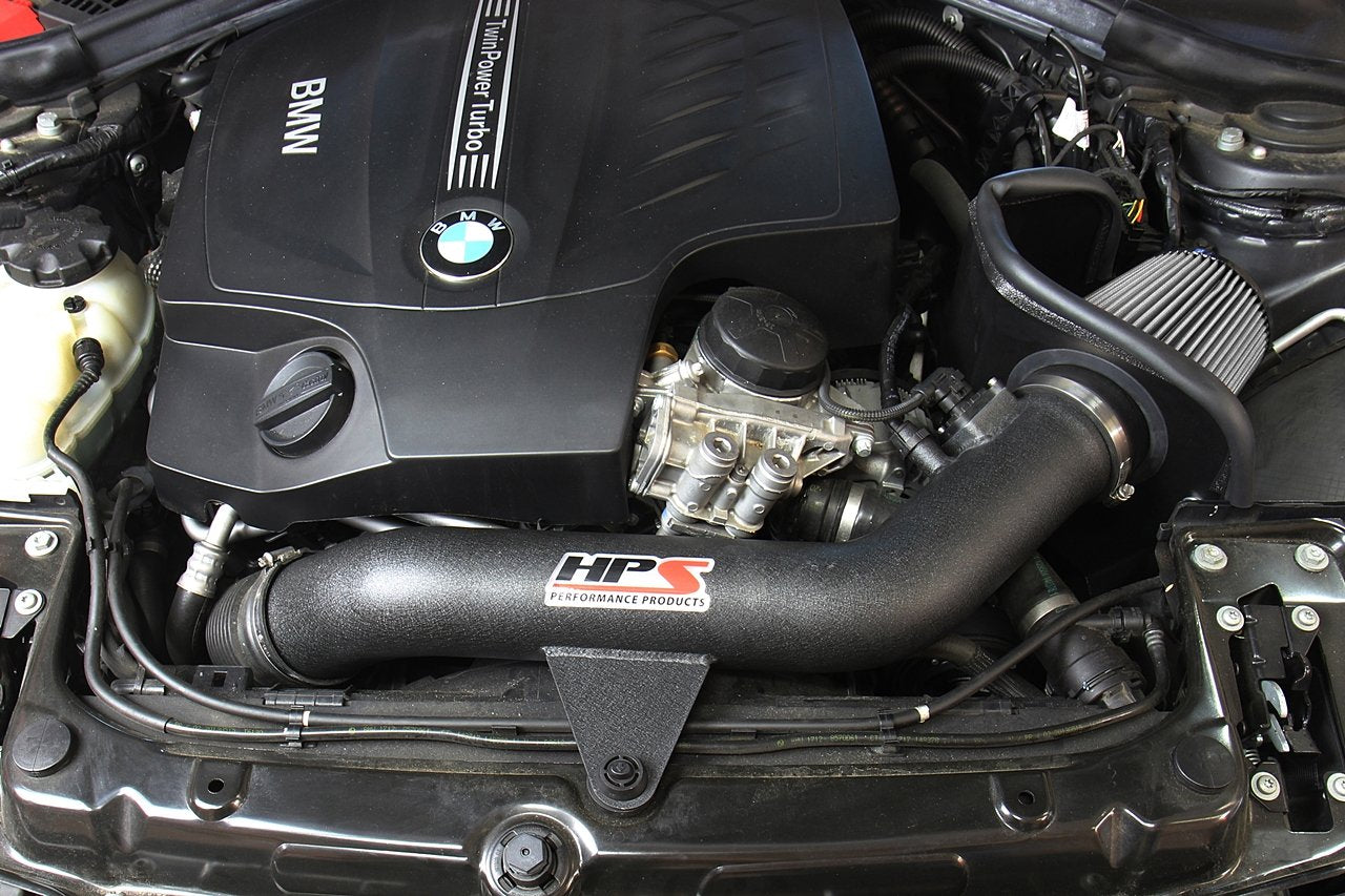 HPS Shortram Air Intake Kit 2014-2016 BMW M235i F22 3.0L Turbo N55, Includes Heat Shield, 827-625