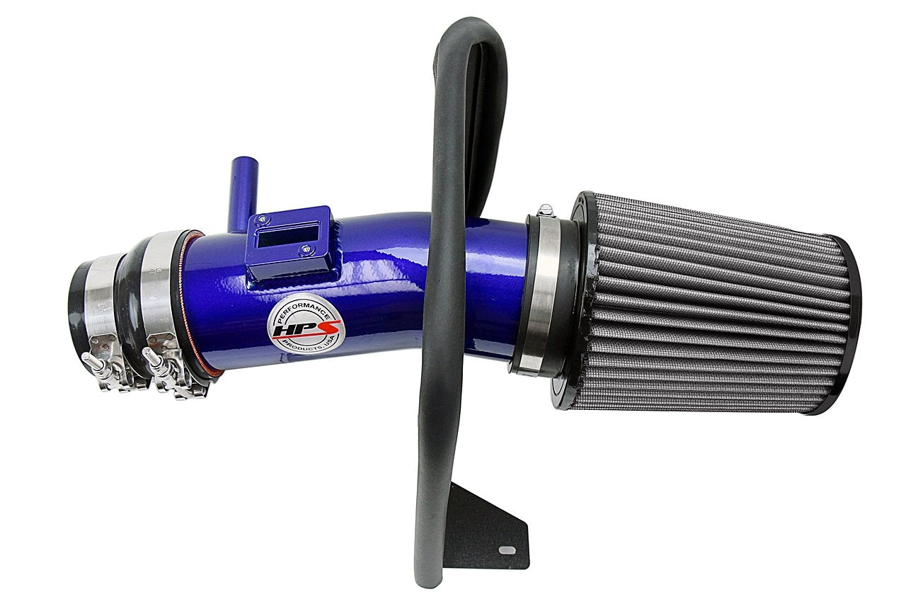 HPS Performance Shortram Air Intake Kit 2013-2017 Honda Accord 3.5L V6, Includes Heat Shield, Blue