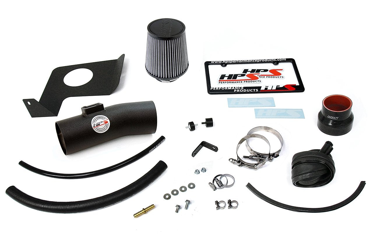 HPS Shortram Air Intake Kit 2013-2017 Honda Accord 3.5L V6, Includes Heat Shield, Black